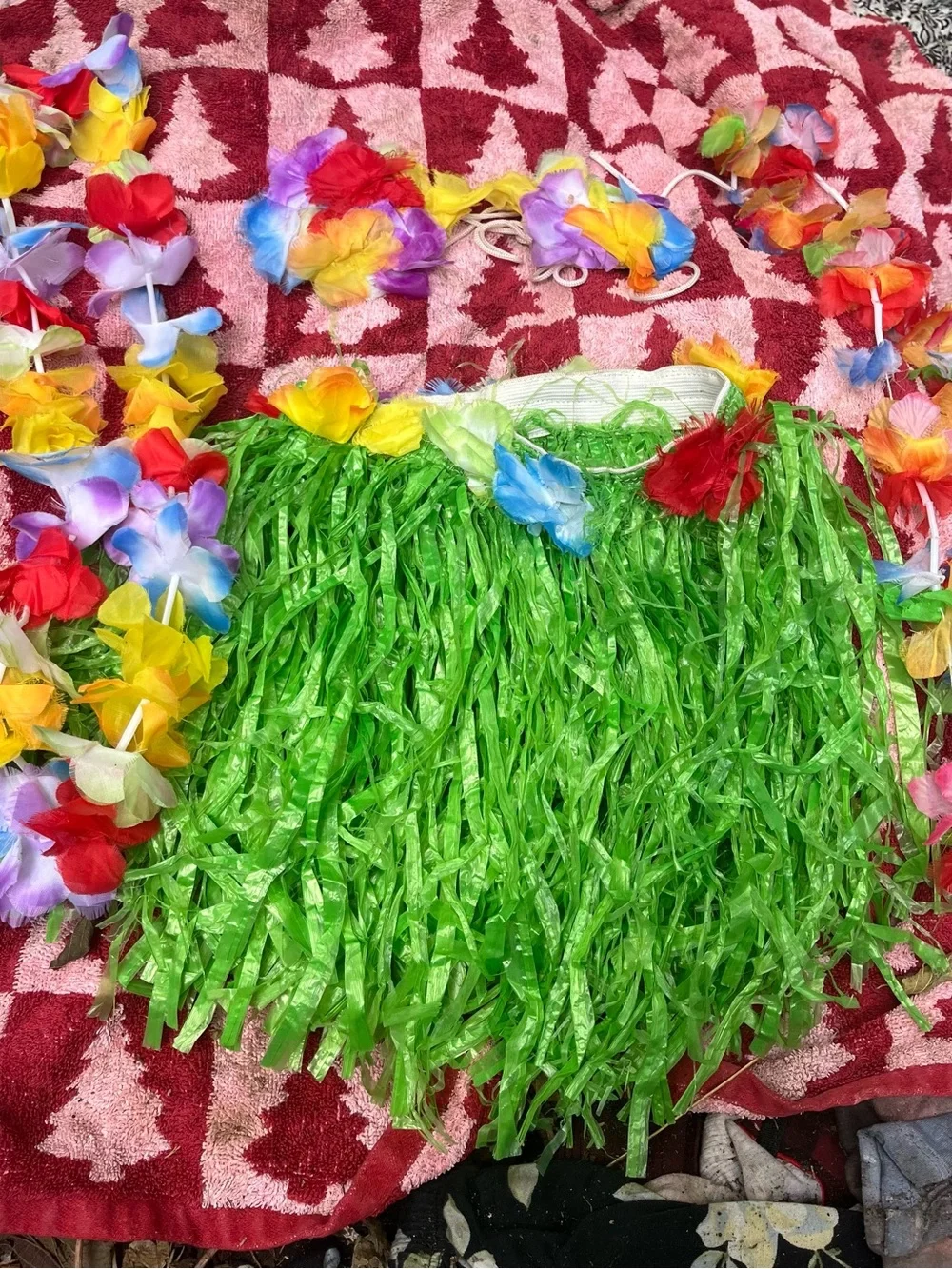 Girls Hawaiian skirt costume
